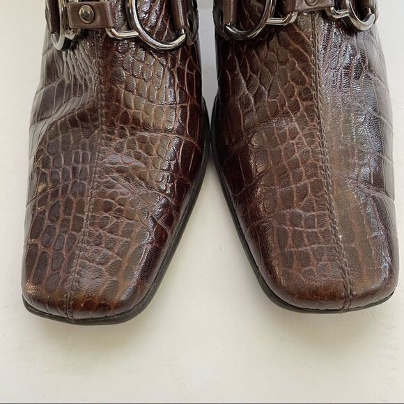 Aerosoles ~ In a Cinch ~?Brown Croc Print Mules ~ size 8.5 - Picture 6 of 7